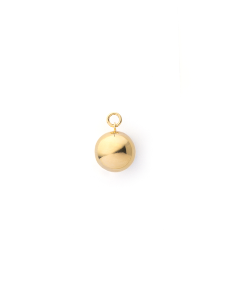 Modern Pendant Made with 18k Gold Vermeil on 925 Sterling Silver with Anti-Tarnish, 18mm diameter pendant with adjustable spring clasp to be added to any bracelet/necklace.