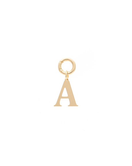 Letter A Pendant Made with 2.5 Microns of 18K Gold Vermeil on 925 Sterling Silver with Anti-Tarnish. 16mm letter with moveable clasp to add to any necklace/bracelet.