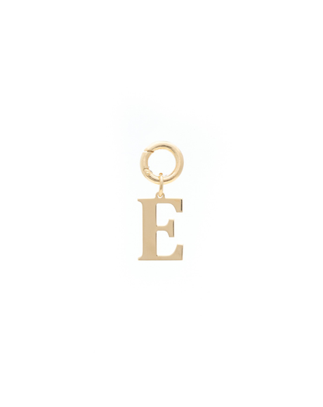 Letter E Pendant Made with 2.5 Microns of 18K Gold Vermeil on 925 Sterling Silver with Anti-Tarnish. 16mm letter with moveable clasp to add to any necklace/bracelet.