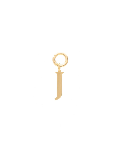 Letter J Pendant Made with 2.5 Microns of 18K Gold Vermeil on 925 Sterling Silver with Anti-Tarnish. 16mm letter with moveable clasp to add to any necklace/bracelet.