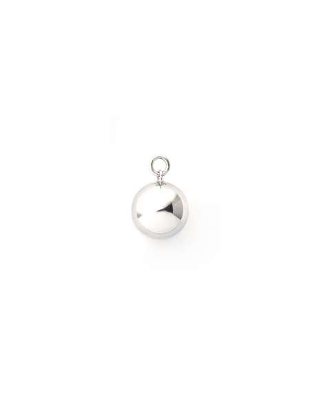 Modern Pendant Made with Silver Rhodium on 925 Sterling Silver base, 18mm diameter pendant with adjustable spring clasp to be added to any bracelet/necklace.