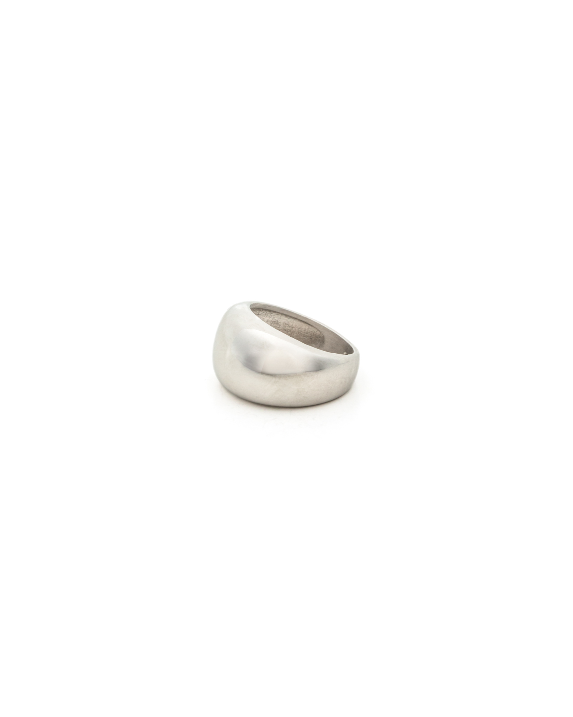Milano Oversized Silver Rhodium Dome Statement Ring 6