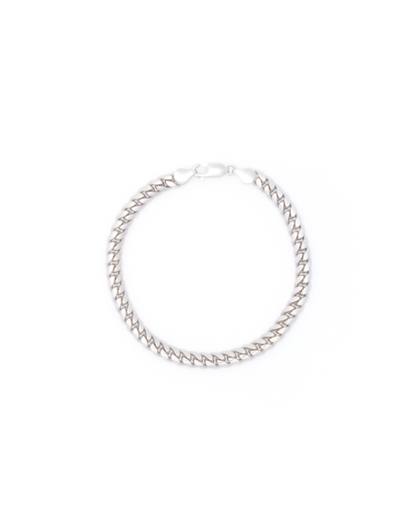 Cuban Style Chain Rhodium Plated on 925 Sterling Silver. Comes in 3 sizes 17/18/19cm. 6mm wide with lobster clasp.