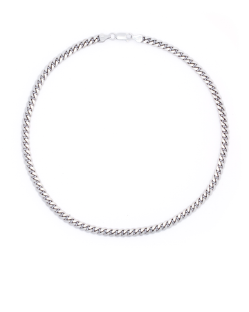 Navona Silver Rhodium Cuban Chain Necklace – La Daje